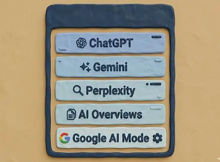 How your brand appears in the top 5 AI answer engines